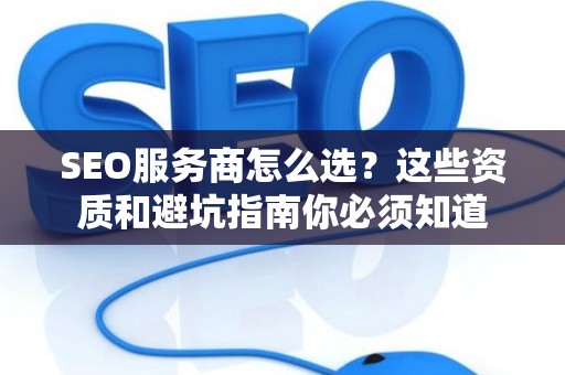 SEO服务商怎么选？这些资质和避坑指南你必须知道